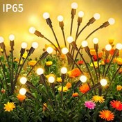 Resim Güneş Enerjili Bahçe Işıkları Dış Mekan Aydınlatması 8 LED Bahçe Işıkları - Güneş Alevi Işıkları 2 Renk Bahçeler, Verandalar ve Avlular için Uygun Güneş LED Işıkları Aile ve Arkadaşlar için harika bir hediye - 