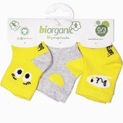 Resim Bibaby Biorganic Hi 3'lü Kız Çorap 68398 Sarı 