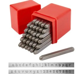 Resim 36 Parça Sayı ve Harf Damga Seti, 5mm A-Z ve 0-9 Alfabe Numarası Damga Aracı 5mm 