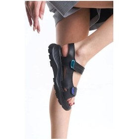 Resim Lamıa Cırt Cırtlı Ortopedik Taban Kadın Sandalet Cst - Siyah Siyah 