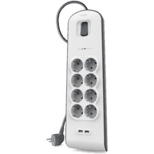 Resim BELKIN BSV804VF2M 2 USB 8'li 2M Akım Korumalı Priz 