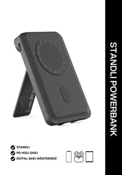 Iwalk Mag-X Magsafe Uyumlu Standlı 5.000MAH Powerbank MXB003 Beyaz