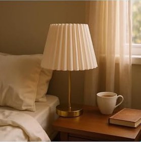 Resim Miray Pileli Abajur Altın Ayaklı Modern Şık Masa Lambası – Yatak Odası & Salon Dekoru 