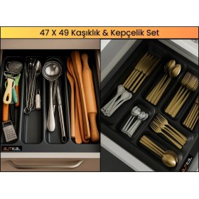 Resim ALMITAL 47X49 Kaşıklık ve Kepçelik 2'li Set 40X41CM ‘e Kadar Kesilebilir 