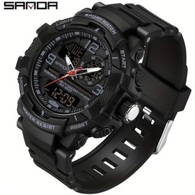 Resim Oldfriend Sanda Erkek Spor Saati Siyah Kronograf Kadranlı 5atm Suya Dayanıklı Diğer 