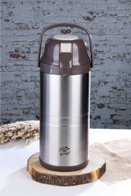 Resim Cooker 4,5 Lt Çelik Termos Kahverengi 