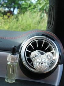 Resim TASARIM ARABAM ATİKE ELİF AKIN Panda Koku Gümüş Taş Kulakları Siyah Taş & Gümüş Baget Taş & Yedek Koku Şişesi 