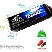 Resim Leopard Power 16000 mAh 14.8V 4S 25C UAV & Multirotor Lityum Polimer Lipo Batarya Pil 