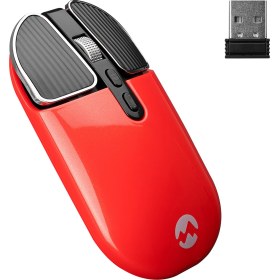 Resim Everest SM-619 1600dpi Süper Sessiz Metalik Kırmızı Şarj Edilebilir Premium Kablosuz Mouse 