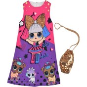 Resim Kız Çocuk Loll Elbise Tam Astarlı Çantalı 