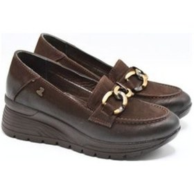 Resim Kadın Airflow Nubuk Deri Dolgu Topuk Tokalı Ayakkabı Kahve 2313044k Kahve 