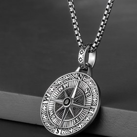 Resim 304 Paslanmaz Çelik Pusula Kolye, Yazın Trend Avrupa ve Amerikan Tarzı Erkekler İçin Hip-Hop Kişilik Seçimi 