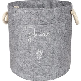 Resim Keçe Kulplu Yuvarlak Maxi - Gri 