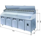 Resim Galleyz Make Up Buzdolabı - 4 Kapılı - Mermerli - Yüksek 250x70x130 Cm 