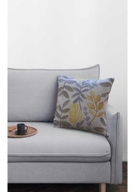 Resim Melodie Keten Kırlent Kılıfı Desenli 45 x 45 