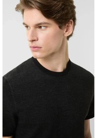 Resim Bogner Ohio Lüks Yün Karışımlı Stil, Erkek Triko Tişört T-shirt Siyah Xxl 