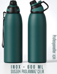 Resim Transformacion Inox Çelik Termos - 600 ml SUS304 Çelik Termos Profesyonel YEŞİL 722128 