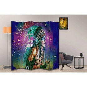 Resim Motifli Özel Tasarım Paravan Room Divider 180 x 200 cm 