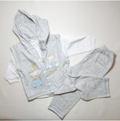 Resim Gri Bebek Pijama Takımı 
