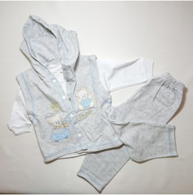 Resim Gri Bebek Pijama Takımı 
