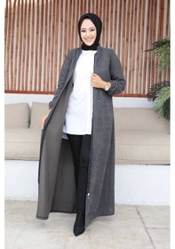 Resim Şönil Kumaş Kışlık Comfort Ferace - Gri / F0506 Gri 