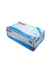 Resim Beybi Lateks Pudralı (M) Medium Beden Muayene Eldiven 100lü Paket 