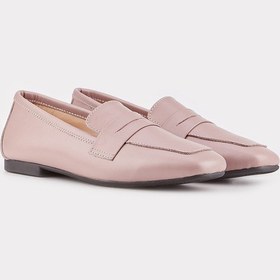Resim Hakiki Deri Pembe Loafer Kadın Ayakkabı Pembe 