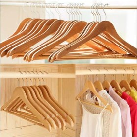 Resim Ahşap Elbise Askısı 1.Sınıf 24 Adetli Set DE042 Diğer 