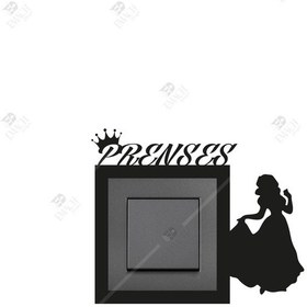 Resim Çocuk Odası Prenses Figürlü Tekli Priz Çerçevesi Dekorasyon 