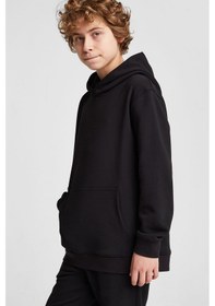 Resim Lescon Çocuk Kapüşonlu Sweatshirt 25s-3267-25n Siyah 