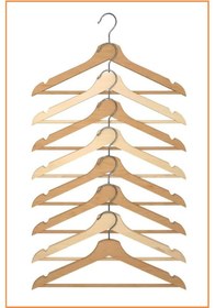 Resim Bumerang Ahşap Elbise Askısı, 43 Cm, 24 Adet Ahşap 
