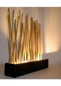 Resim Dekoratif Ahşap Bambu Lambader N11.43 