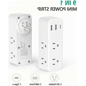 Resim Trendooze Gaojunshop01 Usb Çoklu Priz Uzatma - 6 Ac + 3 Usb, Beyaz, Şok Koruyucu 