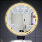 Resim Global Led Mirror 75 cm Dokunmatik Tuşlu Buğu Yapmayan Ledli Yuvarlak Banyo Aynası 