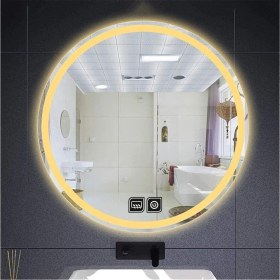 Resim Global Led Mirror 75 cm Dokunmatik Tuşlu Buğu Yapmayan Ledli Yuvarlak Banyo Aynası 