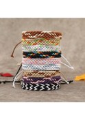 Resim Zcjb Yaz El Yapımı Renkli Balmumu Halat Örgülü Bilezik Kadın Erkek Avrupa Basit Dokuma Bilezik Erkekler Için Pulseras Mujer Rh-04-75516 