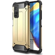 Resim Xiaomi Mi 10t Kılıf Rugged Armor Gold Microsonic