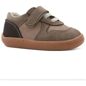 Resim Rakerplus Bob Hakiki Deri Kum Krem Barefoot Cırtlı Lastikli Bebek Sneaker Ayakkabı Kum 