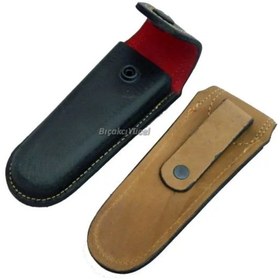 Resim Toptan Bulurum Hakiki Deri Çakı Kılıfı No4 14 cm, Kemerlikli 