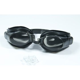 Resim Kulak Tıkaçlı Yüzücü Havuz Deniz Gözlüğü Siyah 