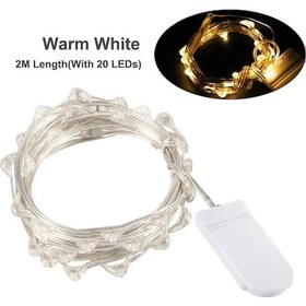 Resim Xiyyadms "20 Led Bakır Telli Peri Işığı - Düğün, Parti Ve Noel Dekorasyonu İçin Romantik Aydınlatma" Ilık Beyaz 