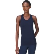 Resim Sweaty Betty Athlete Seamless Workout Tank Kadın Mavi Fitness Tişört 