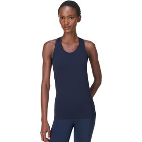 Resim Sweaty Betty Athlete Seamless Workout Tank Kadın Mavi Fitness Tişört 