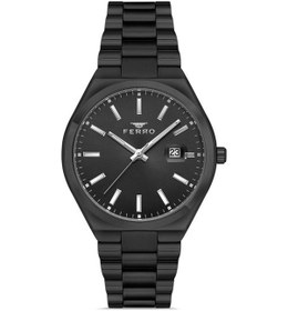 Resim Ferro F11386a-g Quartz Çelik Siyah 40 Mm Erkek Kol Saati Siyah 
