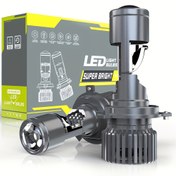 Resim 1pari/2x 140W Araba LED H4 LED Mini Projektör Yüksek/Alçak Işın Canbus Farlar için Arabalar Otomatik Turbo LED Ampuller RHD LHD 12V 24V 6000K, Pil Olmadan 