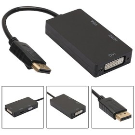 Resim Displayport To Hdmi Dvi Vga Çevirici Projeksiyon Görüntü Aktarma 