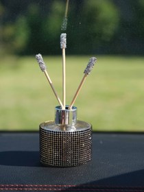 Resim TASARIM ARABAM ATİKE ELİF AKIN Mor Yuvarlak Taşlı Kavanoz Koku 