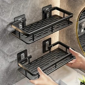 Resim Banyo ve Mutfak için Yerden Tasarruf Sağlayan Duvara Monte Rafeler - Matkap Gerektirmeyen Kurulum, Dayanıklı Plastik, Tuvalet Malzemeleri, Kozmetikler ve Çeşitli Eşyaları Saklamak İçin İdeal, Banyo Depolama Çözümü | Modern Duvar Rafeleri | Dayanıklı Plastik Rafeler, Banyo Düzenleyici Rafeler, Duş Sepetleri 