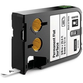 Resim Dymo Xtl Sabit Polyester Düz Yüzey.9 MM x 9.1 M Beyaz Siyah 186873 