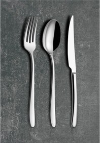 Resim Arsel Siena Sade 72 Parça 12 Kişilik Çatal Kaşık Bıçak Seti & Takımı 304 Kalite Gümüş 